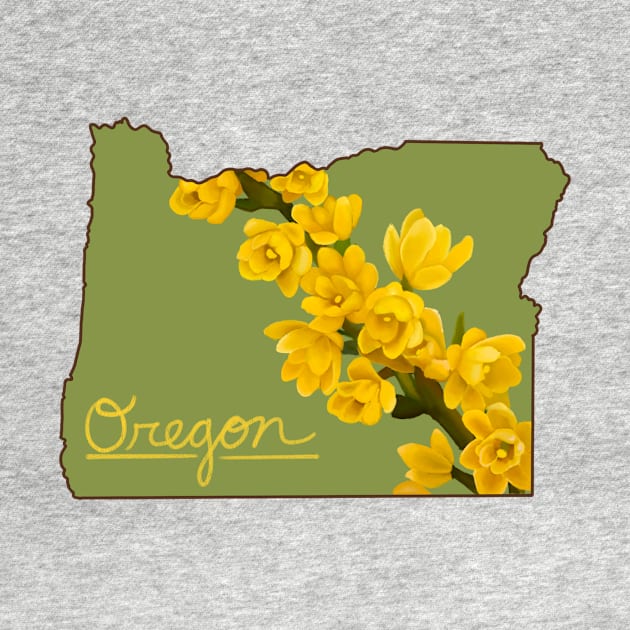 Oregon Grape State Flower by avadoodle